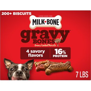 Milk-Bone GravyBones Gravy Coated Biscuit Small Dog Treats, 7-lb box