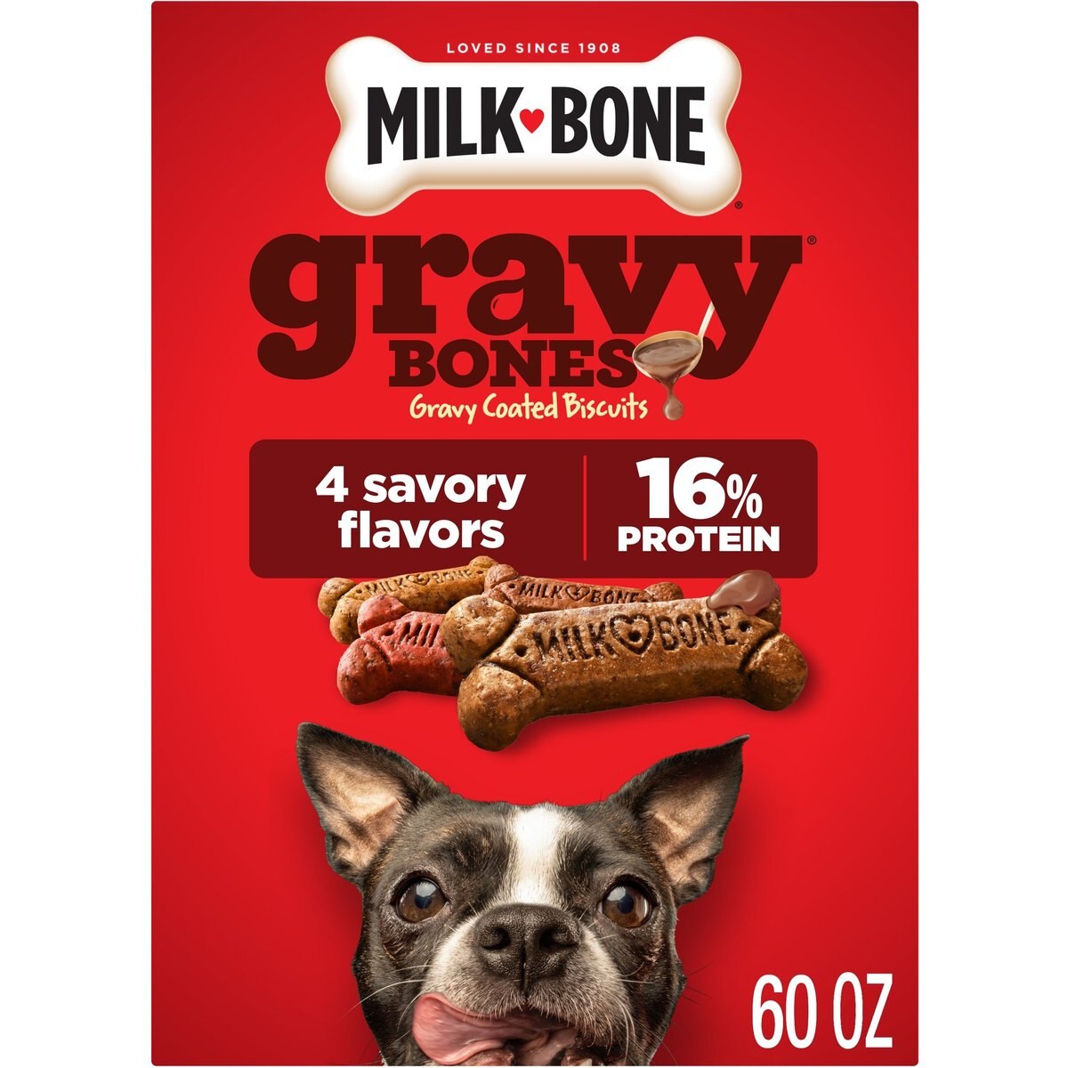 Milk-Bone GravyBones Gravy Coated Biscuit Small Dog Treats, 3.75-lb box