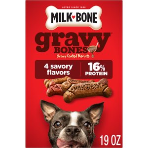 Milk-Bone GravyBones Gravy Coated Biscuit Small Dog Treats, 1.18-lb box
