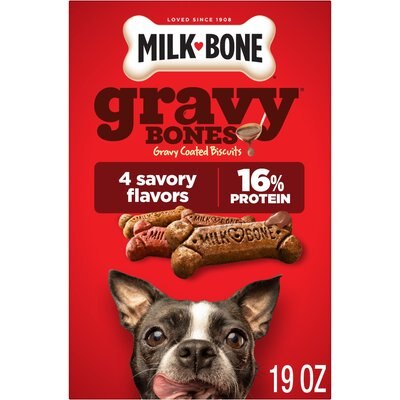 Milk-Bone Milk-Bone GravyBones Gravy Coated Biscuit Small Dog Treats, 1.18-lb box