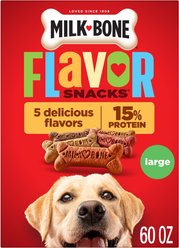 Milk-Bone Flavor Snacks Flavored Crunchy Large Dog Treats, 60-oz box