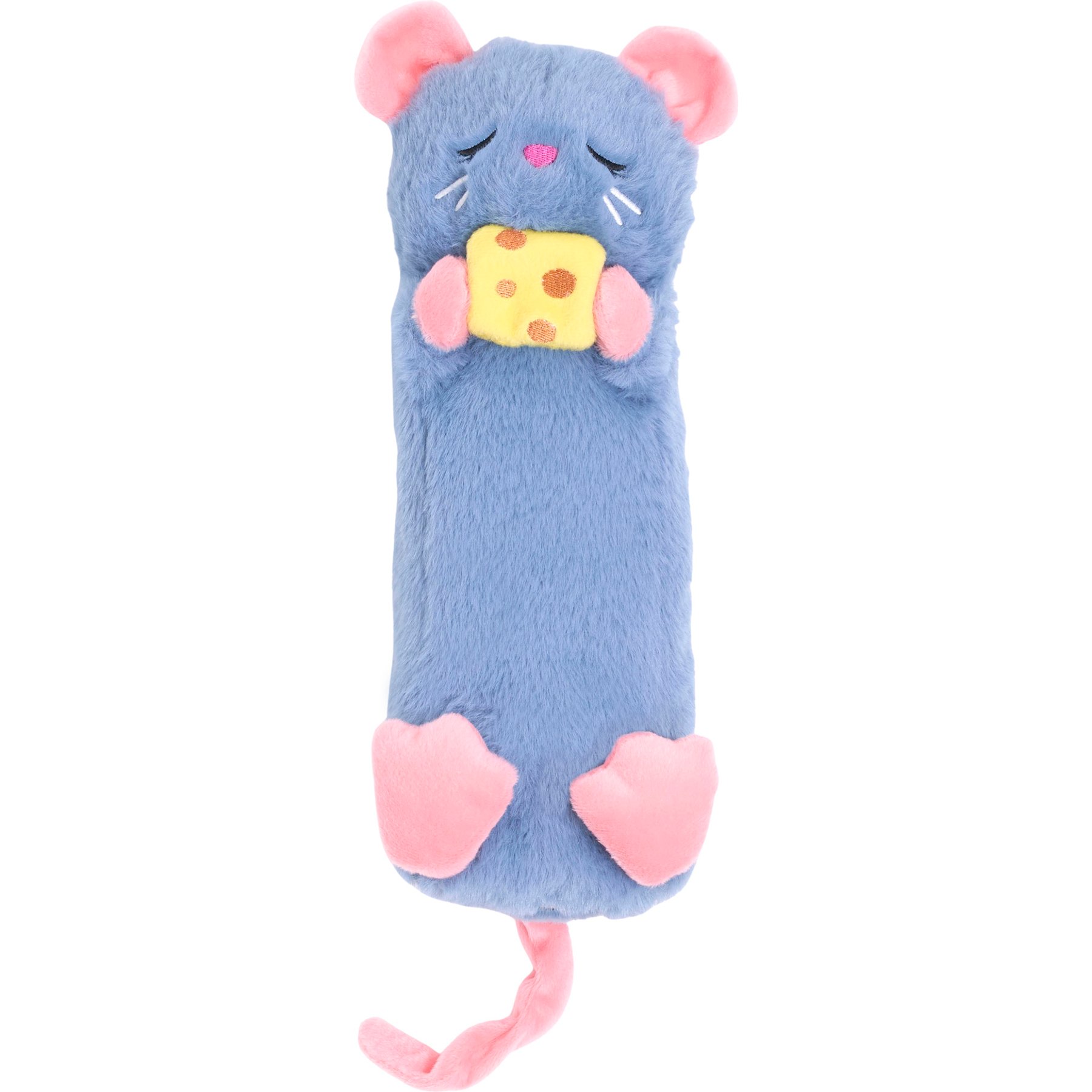 ZippyPaws Snooziez with Shhhqueaker Mouse Plush Dog Toy