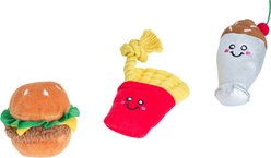 ZippyPaws Miniz Fast Foods Squeaky Variety Pack Dog Toy, 3 count slide 2 of 6