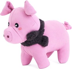 ZippyPaws ecoZippy Cotton Cuddler Pig Squeaky Plush Dog Toy