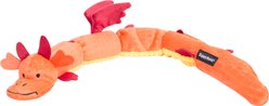 ZippyPaws Zippy Dragonz Squeaky Plush Dog Toy, Red, Red