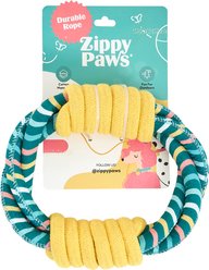 ZippyPaws Razzle Rope Ring Squeaky Rope Tug Dog Toy