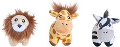 ZippyPaws Miniz Jungle Safari Squeaky Variety Pack Dog Toy, 3 count