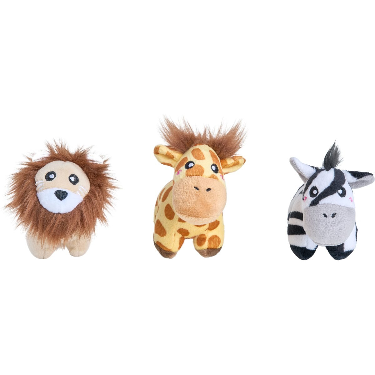 ZippyPaws Miniz Jungle Safari Squeaky Variety Pack Dog Toy, 3 count