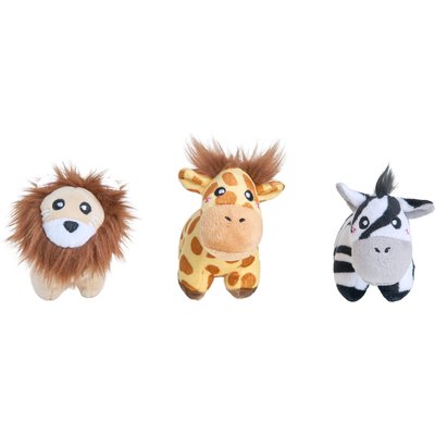 ZippyPaws ZippyPaws Miniz Jungle Safari Squeaky Variety Pack Dog Toy, 3 count