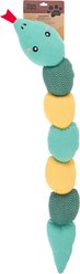 ZippyPaws ecoZippy Patterned Snake Squeaky Plush Dog Toy, Teal slide 2 of 5