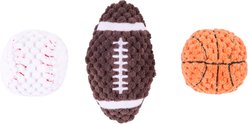 ZippyPaws Miniz SportsBallz Squeaky Variety Pack Dog Toy, 3 count