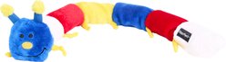 ZippyPaws Zippy Caterpillar Primary Colors Squeaky Plush Dog Toy