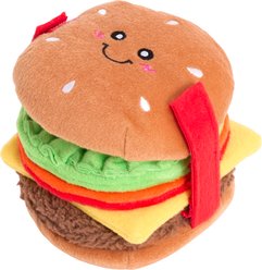 ZippyPaws Snufflerz Stacks Cheeseburger Training Plush Dog Toy