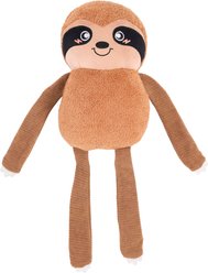 ZippyPaws ecoZippy Sammy The Crinkle Sloth Squeaky Plush Dog Toy, Large