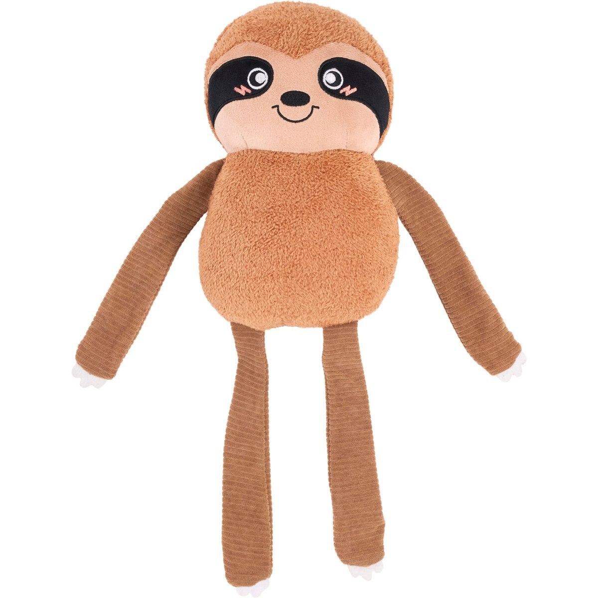 ZippyPaws ecoZippy Sammy The Crinkle Sloth Squeaky Plush Dog Toy, Large