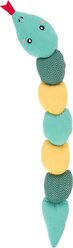ZippyPaws ecoZippy Patterned Snake Squeaky Plush Dog Toy, Teal slide 1 of 5