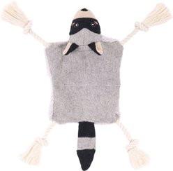 ZippyPaws ecoZippy Knotty Crawler Raccoon Squeaky Plush Dog Toy