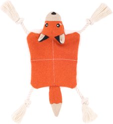 ZippyPaws ecoZippy Knotty Crawler Fox Squeaky Plush Dog Toy
