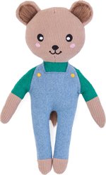 ZippyPaws ecoZippy Felt Friends Benjamin The Bear Squeaky Plush Dog Toy