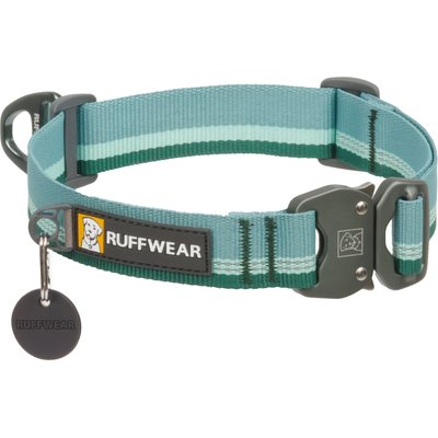 Ruffwear Ruffwear Top Rope Reflective Dog Collar, River Rock Green, 14 to 20-in neck, 1-in wide