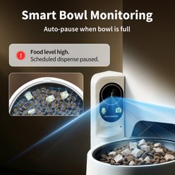 PETKIT YumShare Solo 2 Automatic Plastic Cat Feeder with Camera, 12-cup, White slide 2 of 9