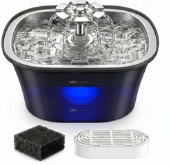 VIVIPAL Stainless Steel Dog & Cat Water Fountain with LED & Quiet Pump, 84-oz slide 1 of 9