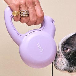 Barkly Personal Safety Alarm & LED Strobe Light Retractable Tape Dog Leash, Lilac, Small/Medium: 13-ft long, 3/8-in wide slide 2 of 9