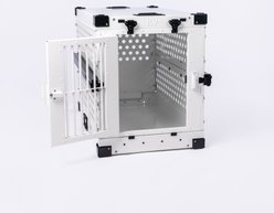 K9 Kennel Boss Heavy Duty Collapsible Dog Crate, White, Medium-Long