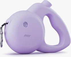 Barkly Personal Safety Alarm & LED Strobe Light Retractable Tape Dog Leash, Lilac, Small/Medium: 13-ft long, 3/8-in wide slide 1 of 9