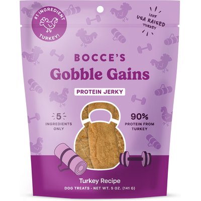 Bocce's Bakery Bocce's Bakery Gobble Gains Jerky Natural Protein Cuts Dog Treats, 5-oz bag