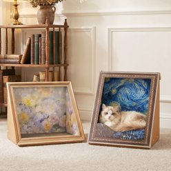Happy & Polly Retro Art 15.4-in Bloomy Flower & 19.4-in Starry Night Cat Scratcher Set, 2 count slide 1 of 9