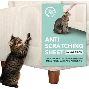 Necoichi Cat Anti-Scratching Sheet, Clear, Large, 18 count