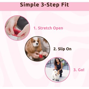 Pawz Waterproof Rubber Dog Boots, 12 count, Bubblegum Pink, Small