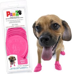 Pawz Waterproof Rubber Dog Boots, 12 count, Bubblegum Pink, Small