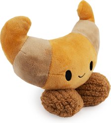 FurryFive Luxe by Giftable World Squinkle Butter Bite Squeaky Plush Dog Toy, Tan, 6-in