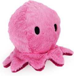 FurryFive Luxe by Giftable World Coralise Octopus Bouncy Plush Dog Toy, Pink, 8-in