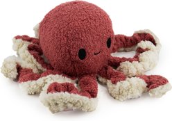 FurryFive Luxe by Giftable World Selene Octopus Squeaky Plush Dog Toy, Brick, 12-in
