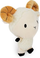 FurryFive Luxe by Giftable World Ramius Ram Bouncy Plush Dog Toy, Beige, 8-in
