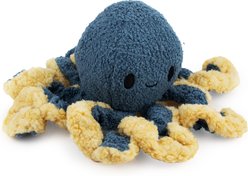 FurryFive Luxe by Giftable World Azuree Octopus Squeaky Plush Dog Toy, Blue, 12-in