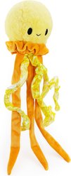FurryFive Luxe by Giftable World Solaris Jellyfish Squeaky Plush Dog Toy, Yellow, 18-in