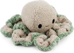 FurryFive Luxe by Giftable World Misty Octopus Squeaky Plush Dog Toy, Beige, 12-in