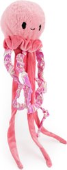 FurryFive Luxe by Giftable World Medusa Jellyfish Squeaky Plush Dog Toy, Pink, 18-in