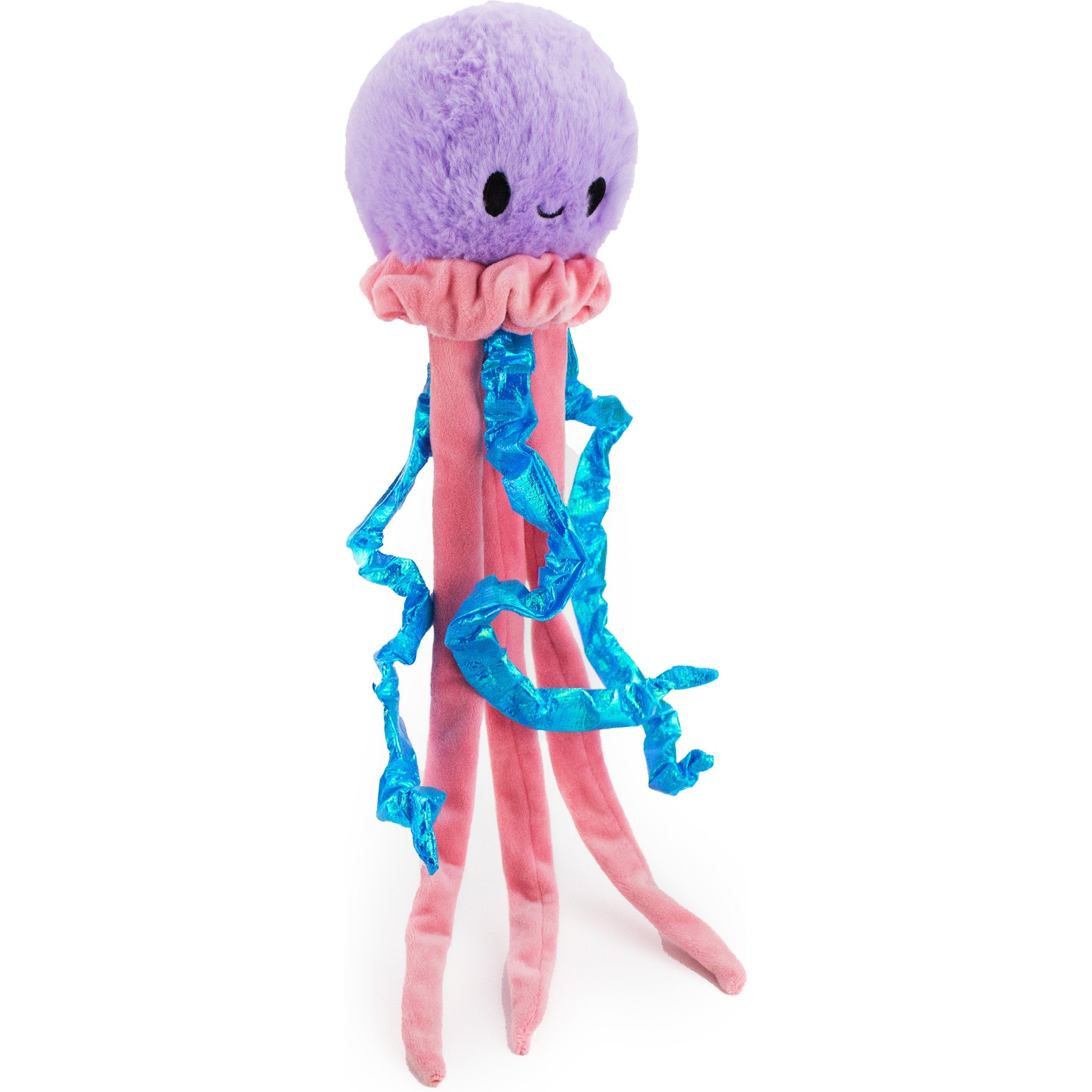FurryFive Luxe by Giftable World Neptune Jellyfish Squeaky Plush Dog Toy, Multicolor, 18-in