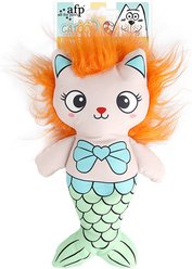 allforpaws Catoon Purrmaid Kicker Plush Cat Toy, Multicolor
