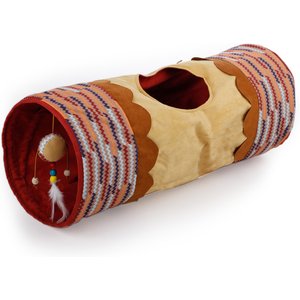 allforpaws Dreamcatcher-Styled Yingura Tunnel Cat Toy, Beige, 24-in