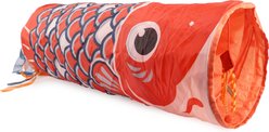 allforpaws Vintage Tunnel Cat Toy, Orange