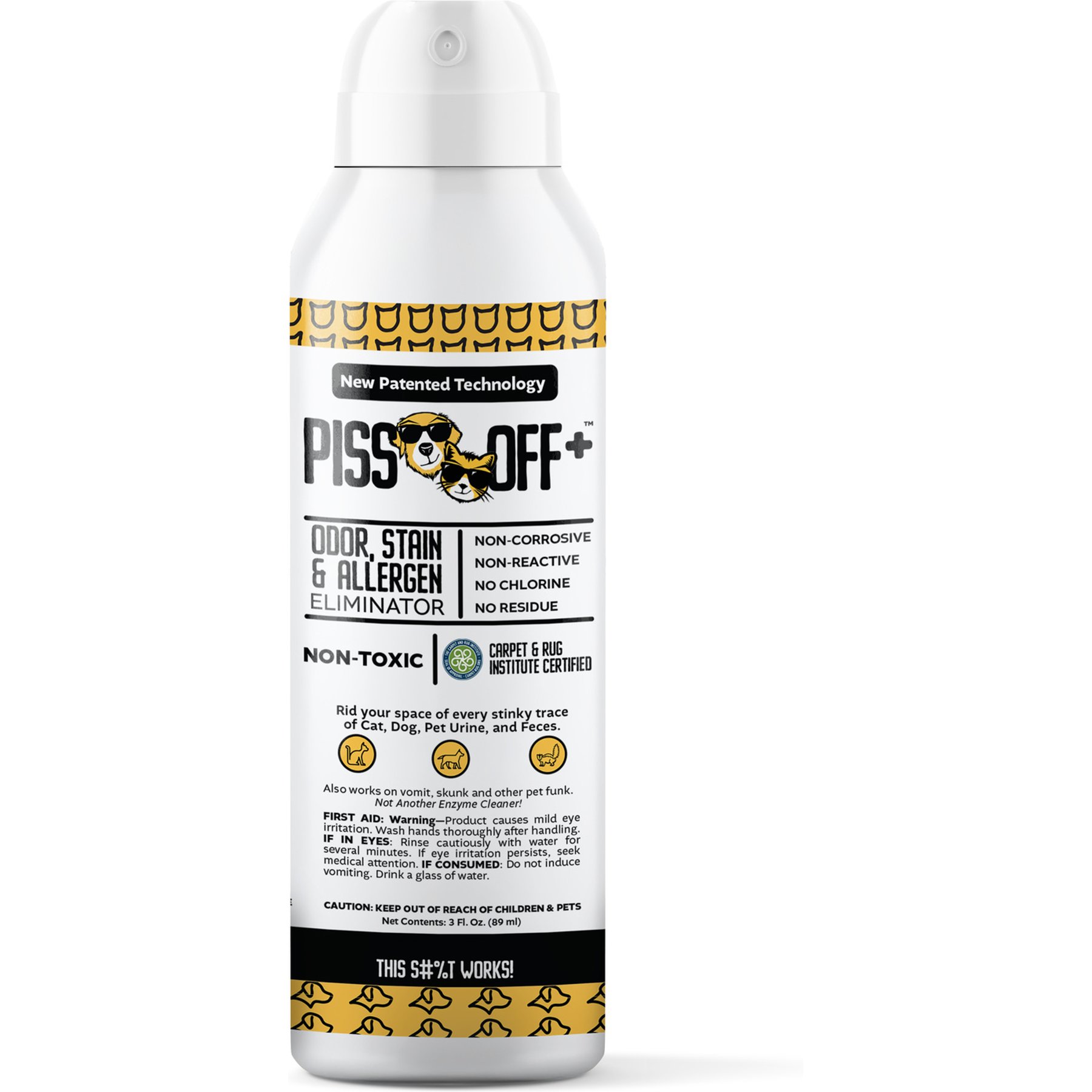 PISS OFF+ Odor Stain & Allergen Eliminator, 3-fl oz