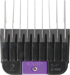 Wahl Guide #2 Stainless Steel Detach Blade Dog Comb, Black/Dark Purple, 6 mm