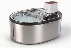 Sharper Image Stilflow 4 Cordless Automatic Stainless Steel Dog Water Fountain, Silver, 17-cups