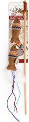 allforpaws Dreamcatcher-Styled Flying Fish Teaser Wand Cat Toy, Brown